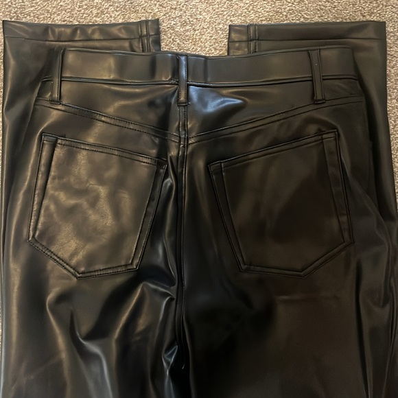ABERCROMBIE & FITCH VEGAN LEATHER PANTS WORN ONCE - Picture 3 of 4